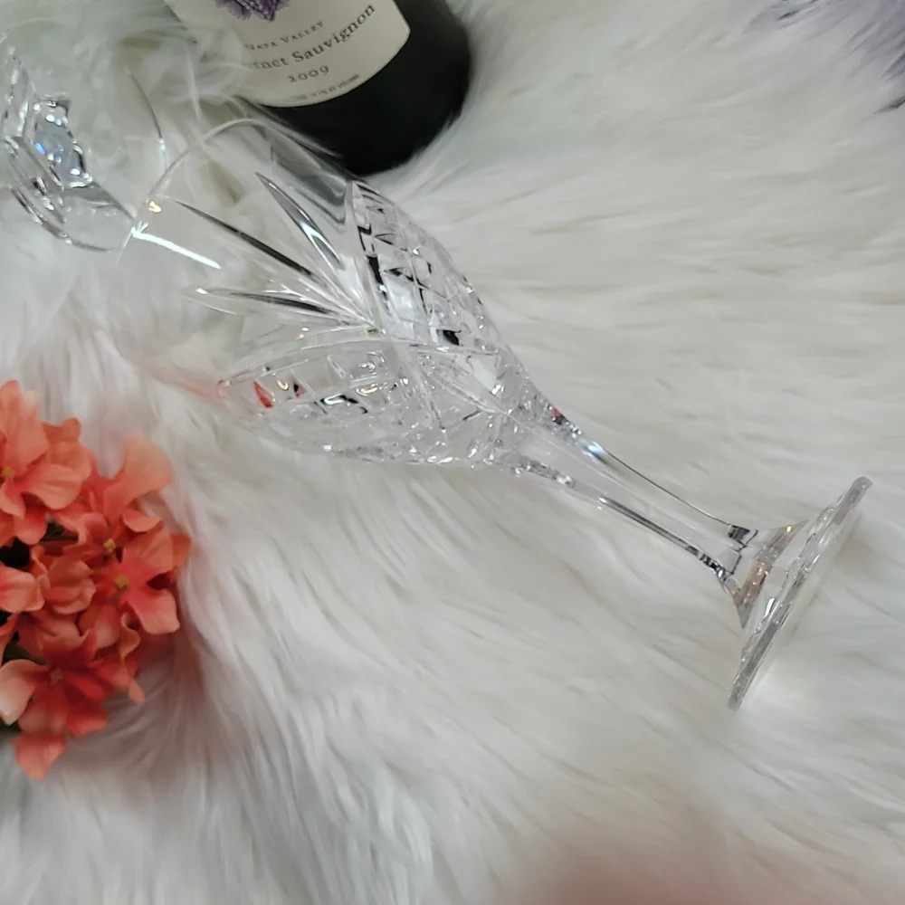 SHANNON LEAD CRYSTAL WINE GLASS PAIR